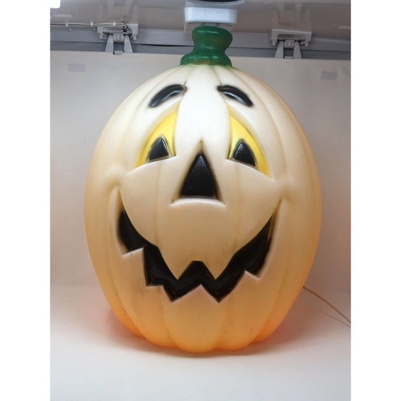 Vintage General Foam Plastics Light Up 24" Pumpkin Figurine 078-120020 Blow Mold - Picture 1 of 10